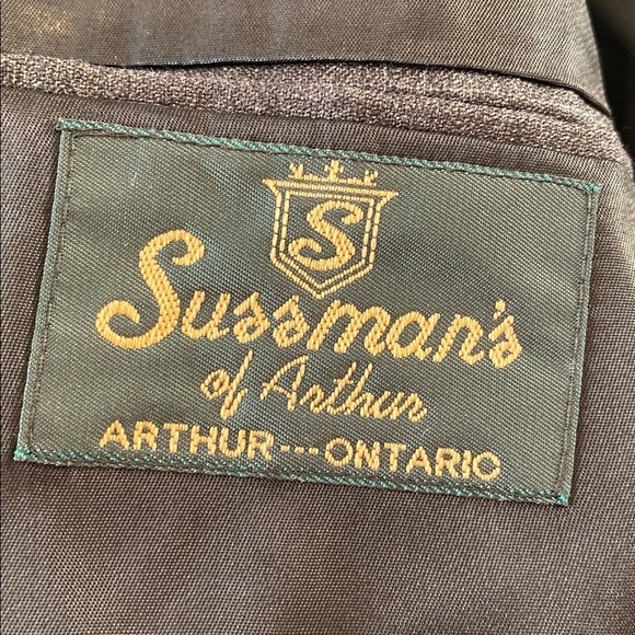 Hardy Amies Vintage 100% Wool Plaid Men’s Gray Suit Jacket Blazer Classic - Picture 14 of 16